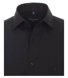 CASAMODA Businesshemd Kurzarm Modern Fit Schwarz