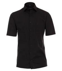 CASAMODA Businesshemd Kurzarm Modern Fit Schwarz