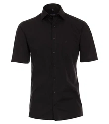 CASAMODA Businesshemd Kurzarm Modern Fit Schwarz