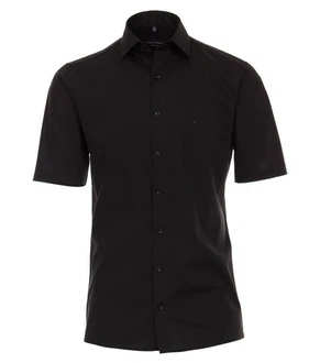 CASAMODA Businesshemd Kurzarm Modern Fit Schwarz