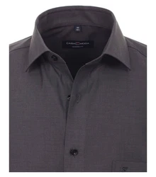 CASAMODA Businesshemd Kurzarm Modern Fit Grau/Dunkelgrau