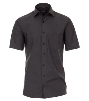 CASAMODA Businesshemd Kurzarm Modern Fit Grau/Dunkelgrau