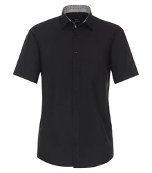 VENTI Businesshemd Kurzarm (634079400) Schwarz/Dunkelgrau/Grau