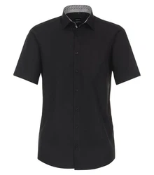 VENTI Businesshemd Kurzarm (634079400) Schwarz/Dunkelgrau/Grau