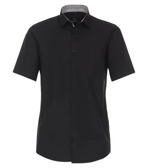 VENTI Businesshemd Kurzarm (634079400) Schwarz/Dunkelgrau/Grau