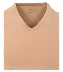 VENTI V-Shirt Tanktop Modern Fit Braun/Beige/Orange