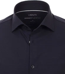 VENTI Businesshemd uni Dunkelblau/Schwarz