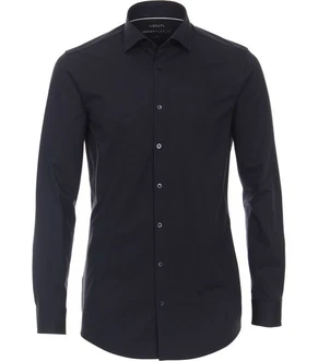 VENTI Businesshemd uni Dunkelblau/Schwarz