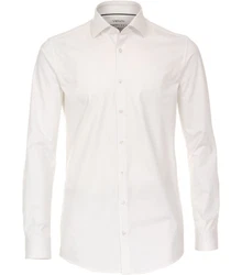 VENTI Businesshemd uni Weiß/Creme/Beige/Braun