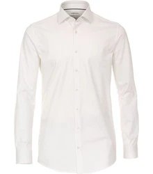 VENTI Businesshemd uni Weiß/Creme/Beige/Braun