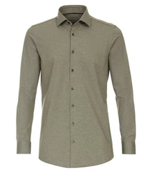 VENTI Businesshemd uni Khaki/Dunkelgrün/Grau