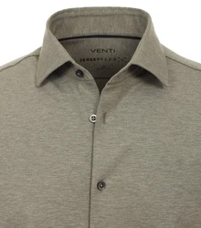 VENTI Businesshemd uni Khaki/Dunkelgrün/Grau