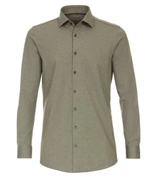 VENTI Businesshemd uni Khaki/Dunkelgrün/Grau