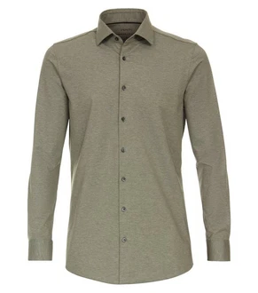 VENTI Businesshemd uni Khaki/Dunkelgrün/Grau