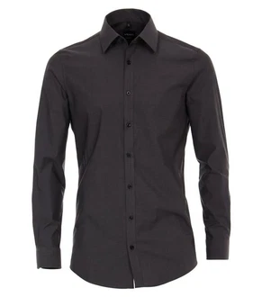 VENTI Businesshemd Body Stretch Kentkragen Grau/Dunkelgrau/Schwarz VENTI Businesshemd Body Stretch Kentkragen Grau/Dunkelgrau/Schwarz