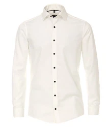 VENTI Businesshemd Uni Creme/Weiß/Beige