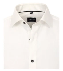 VENTI Businesshemd Uni Creme/Weiß/Beige