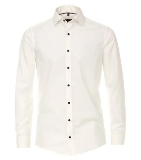 VENTI Businesshemd Uni Creme/Weiß/Beige