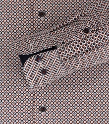 CASAMODA Langarmhemd Comfort Fit Rot/Braun/Bordeaux