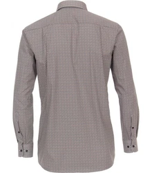 CASAMODA Langarmhemd Comfort Fit Rot/Braun/Bordeaux