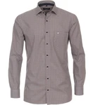 CASAMODA Langarmhemd Comfort Fit Rot/Braun/Bordeaux