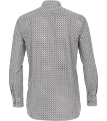 CASAMODA Langarmhemd Comfort Fit Grau/Dunkelgrau/Grün