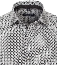 CASAMODA Langarmhemd Comfort Fit Grau/Dunkelgrau/Grün