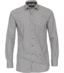 CASAMODA Langarmhemd Comfort Fit Grau/Dunkelgrau/Grün