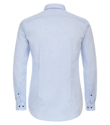 VENTI Businesshemd Body Stretch Kentkragen Hellblau/Blau