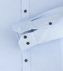VENTI Businesshemd Body Stretch Kentkragen Hellblau/Blau