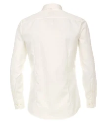 VENTI Langarm Businesshemd Weiß/Creme/Beige/Khaki