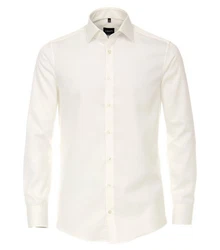 VENTI Langarm Businesshemd Weiß/Creme/Beige/Khaki