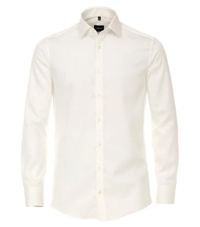 VENTI Langarm Businesshemd Weiß/Creme/Beige/Khaki VENTI Langarm Businesshemd Weiß/Creme/Beige/Khaki