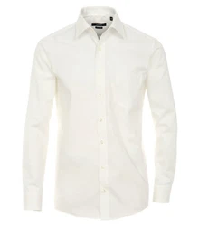 CASAMODA Langarmhemd Comfort Fit NOS Weiß/Creme/Khaki/Beige