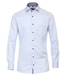 CASAMODA Langarmhemd Modern Fit Haifischkragen Dunkelblau/Hellblau/Blau