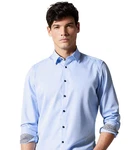 VENTI Businesshemd Modern Fit Kentkragen Hellblau/Blau