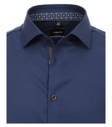 VENTI Businesshemd uni Dunkelblau/Blau/Hellblau