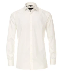 CASAMODA Langarmhemd Businesshemd Creme/Weiß