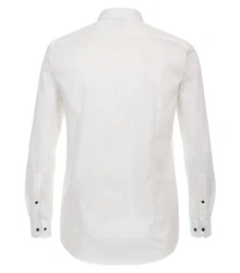 VENTI Businesshemd extra langer Arm uni Weiß/Creme/Schwarz