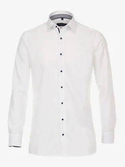 CASAMODA Businesshemd Uni Creme/Weiß CASAMODA Businesshemd Uni Creme/Weiß