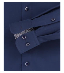 CASAMODA Businesshemd Uni Dunkelblau/Blau