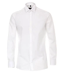CASAMODA Langarmhemd Modern Klppchenkragen Weiß/Creme