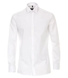 CASAMODA Langarmhemd Modern Klppchenkragen Weiß/Creme
