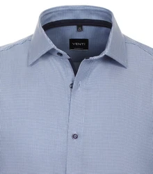 VENTI Businesshemd extra langer Arm uni Dunkelblau/Blau/Grau/Hellblau
