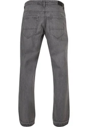 URBAN CLASSICS Herren Jeans Open Edge Loose Fit Hellgrau/Dunkelgrau/Grau
