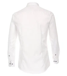 VENTI Langarmhemd Modern Fit Button-Down-Kragen (113644200) Creme/Weiß