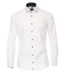 VENTI Langarmhemd Modern Fit Button-Down-Kragen (113644200) Creme/Weiß