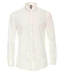 VENTI Businesshemd uni Weiß/Creme/Beige