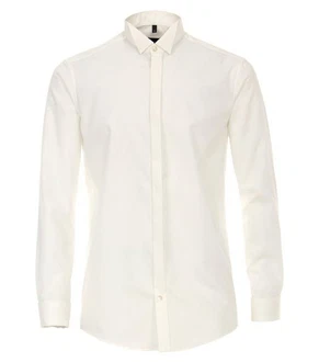 VENTI Businesshemd uni Weiß/Creme/Beige