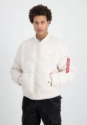 Alpha Industries Bomberjacke MA-1 Puffer Weiß/Beige/Creme/Rot